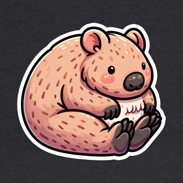 Wombat Kawaii Graphic Critter Cove Cute Animal A Splash of Forest Frolics and Underwater Whimsy! by dcohea